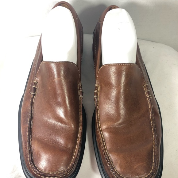 Mens Cole Haan Brown Leather Loafers Size 10M - Picture 2 of 4